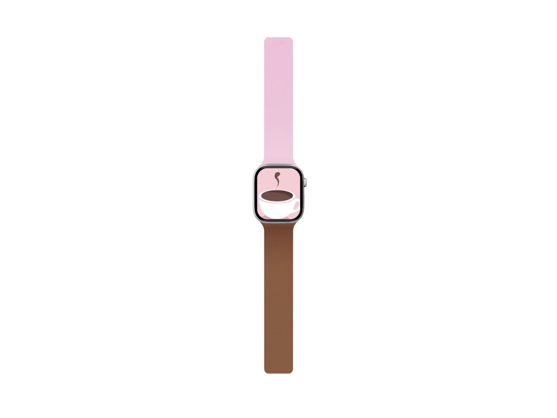 Pulseira Moft Snap Duo para Apple Watch 1-5/6/7/8/9/10/11/SE/SE 2/SE 3 (38/40/41/42 mm) rosa/marrom