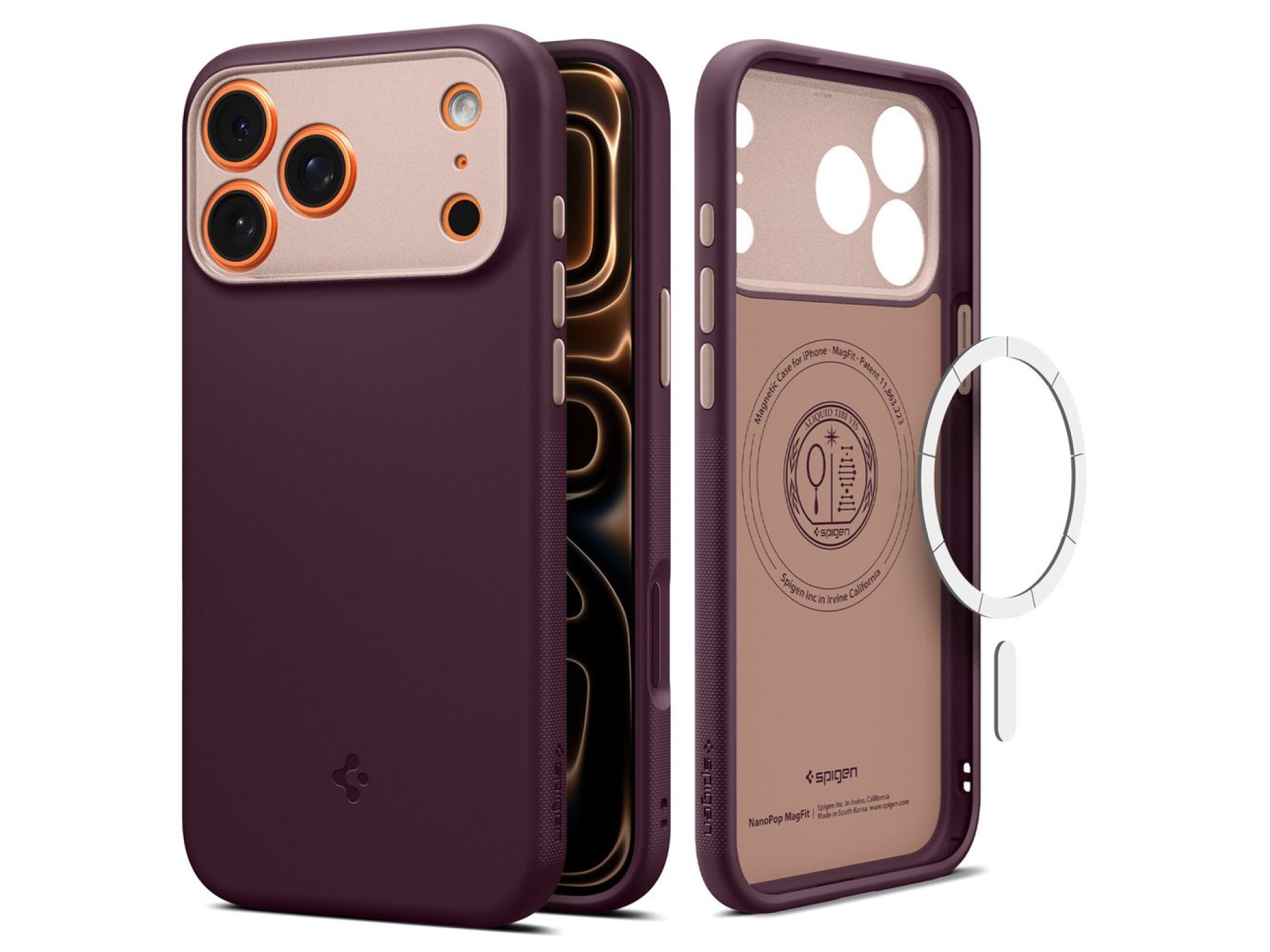 Spigen Nano Pop MagSafe case for iPhone 18 Pro Max / 17 Pro Max - dark cherry