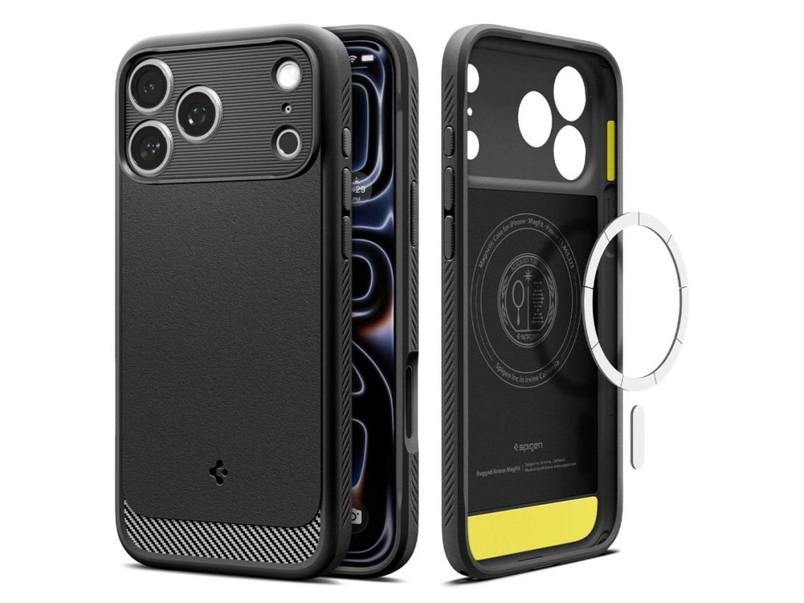 Spigen Rugged Armor MagSafe Case for iPhone 18 Pro / 17 Pro - Matte Black