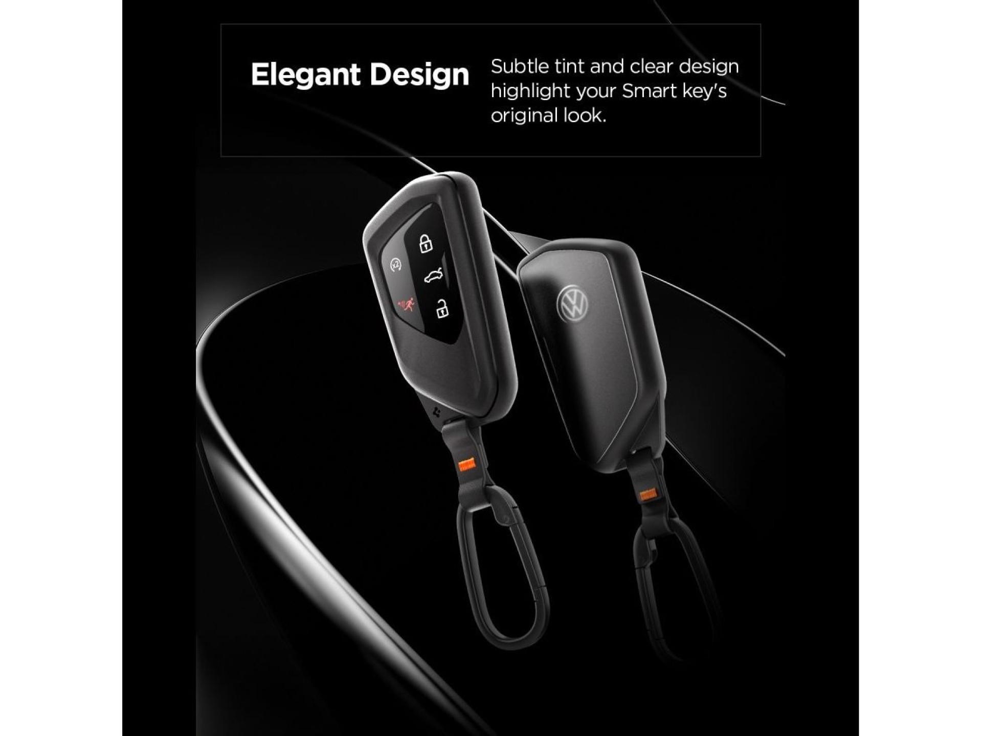 Capa para chaveiro Spigen VK100 para chaves de carro - Preta