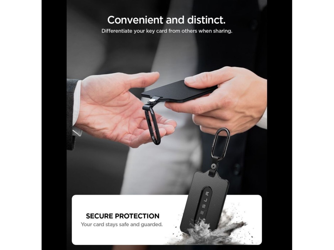 Spigen TO243 Tesla Key Card Holder for Car Keys - Black