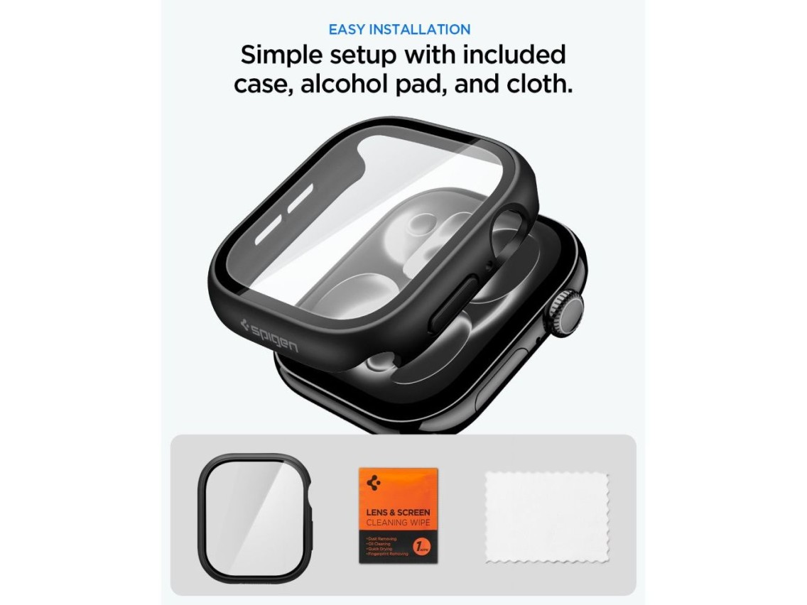 Spigen Thin Fit 360 Case for Apple Watch 46mm - Black