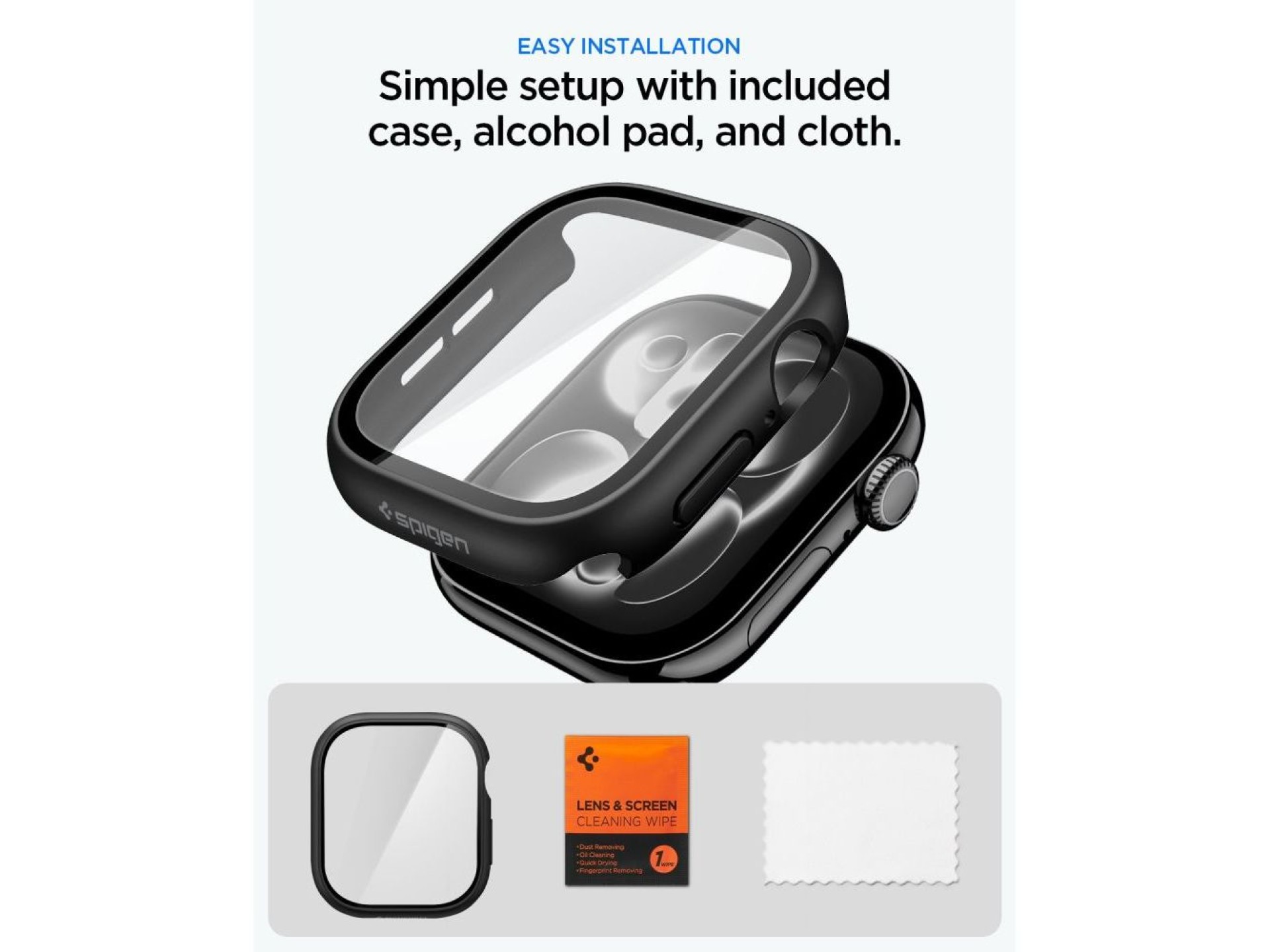 Funda Spigen Thin Fit 360 para Apple Watch de 46 mm - Negra