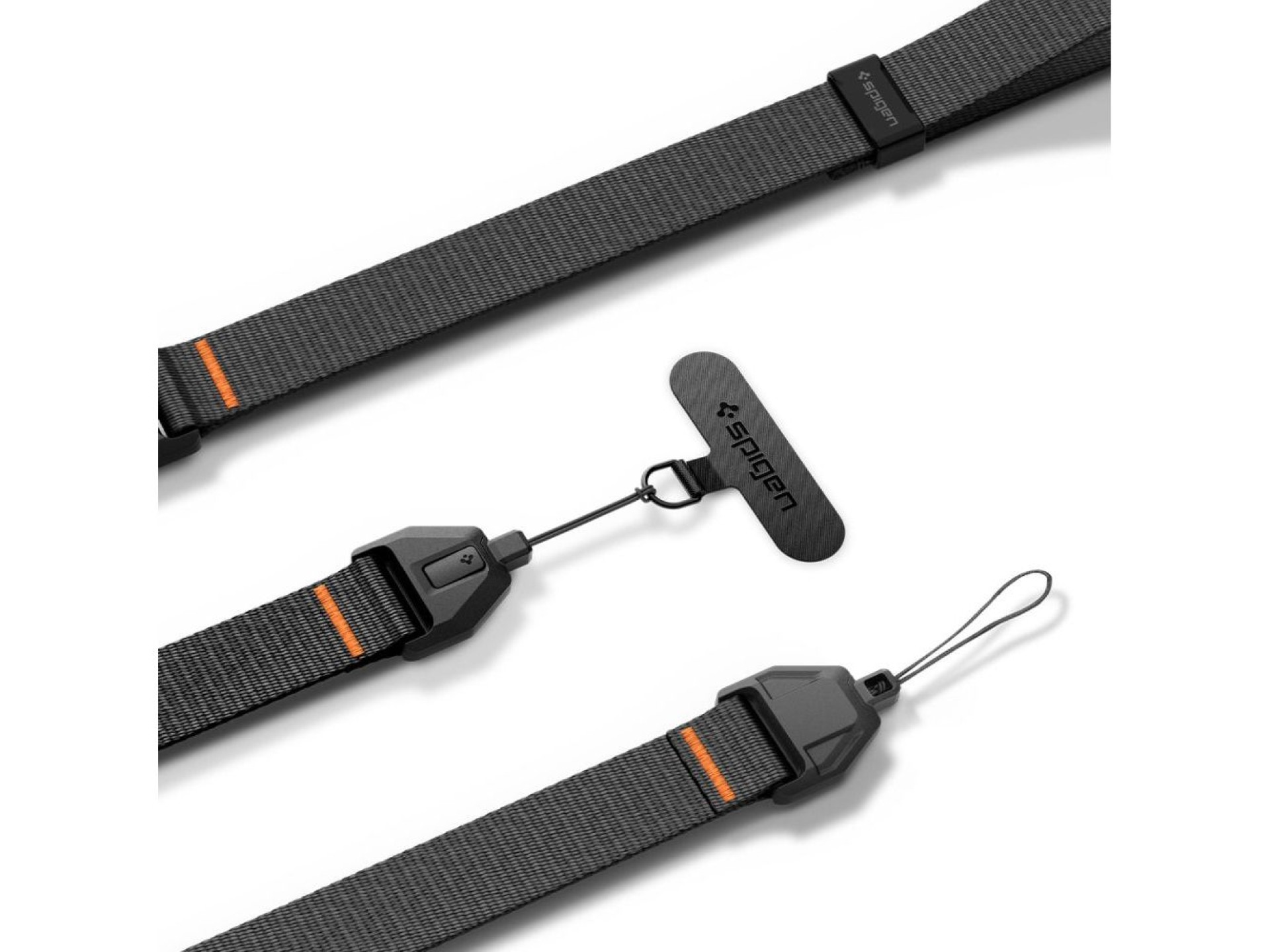 Spigen Universal Adjustable Lanyard Strap Wrist for Phone - Black