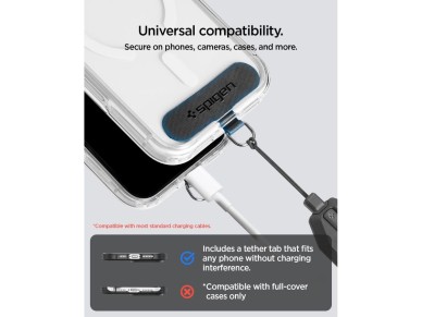 Alça de pulso ajustável universal Spigen para celular - Preta Alça de pulso ajustável universal Spigen para celular - Preta