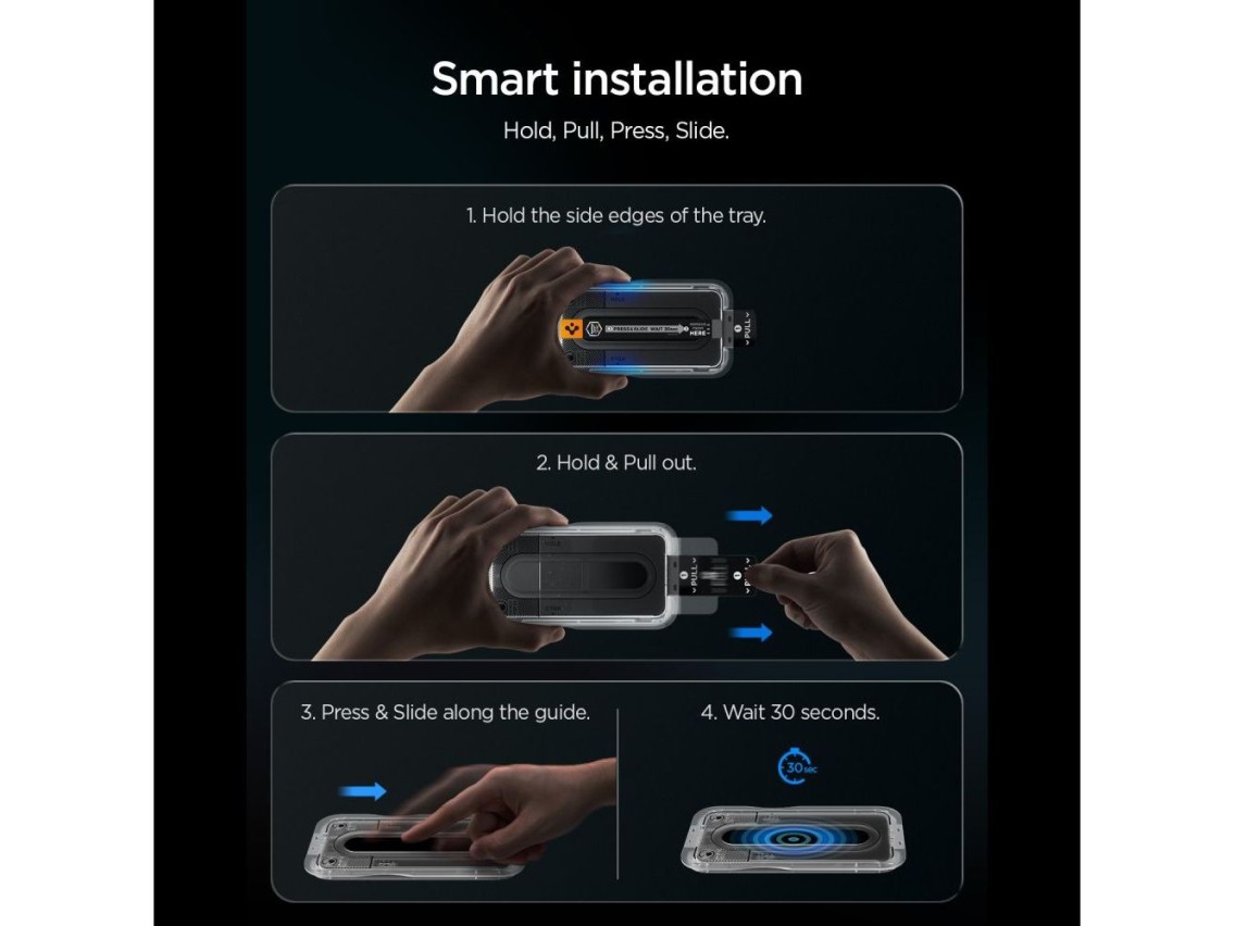 Spigen Glas.tR EZ Fit Pro AC (Paquete de 2) Protectores de pantalla de vidrio templado para Samsung