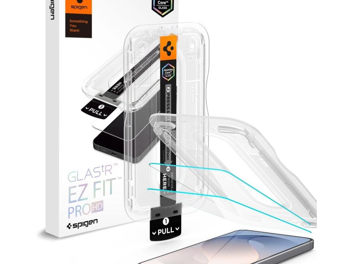 Spigen Glas.tR EZ Fit Pro AC (Paquete de 2) Protectores de pantalla de vidrio templado para Samsung