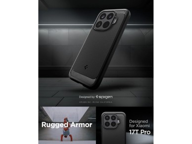 Spigen Rugged Armor case for Xiaomi 17T Pro - matte black Spigen Rugged Armor case for Xiaomi 17T Pro - matte black