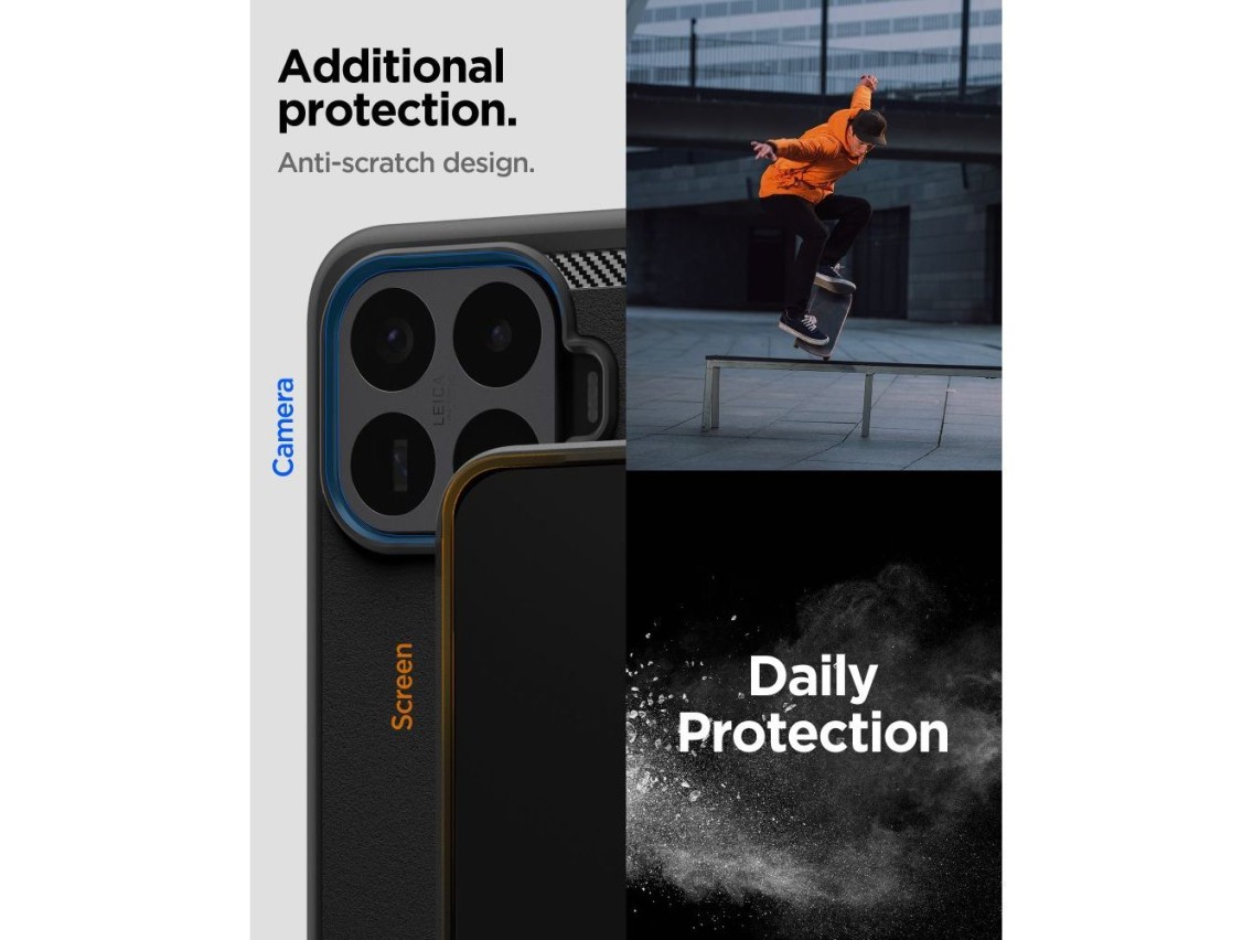 Funda Spigen Rugged Armor para Xiaomi 17T Pro - negro mate