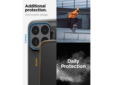 Capa Spigen Rugged Armor para Xiaomi 17T - Preto Fosco