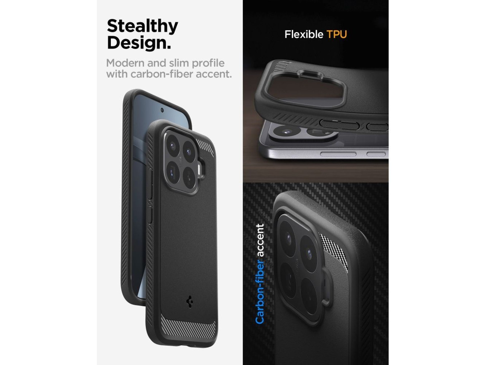 Spigen Rugged Armor Case for Xiaomi 17T - Matte Black
