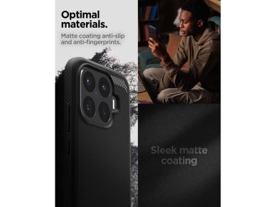 Spigen Rugged Armor case for Xiaomi 17T Pro - matte black Spigen Rugged Armor case for Xiaomi 17T Pro - matte black