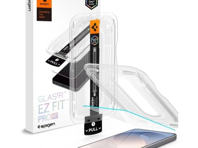Protector de pantalla de vidrio templado Spigen Glas.tR EZ Fit Pro AC para Samsung Galaxy S26 FE