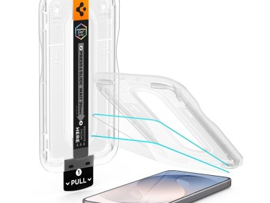 Protector de pantalla de vidrio templado Spigen Glas.tR EZ Fit Pro AC para Samsung Galaxy S26 FE