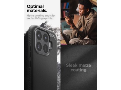 Capa Spigen Rugged Armor para Xiaomi 17T - Preto Fosco