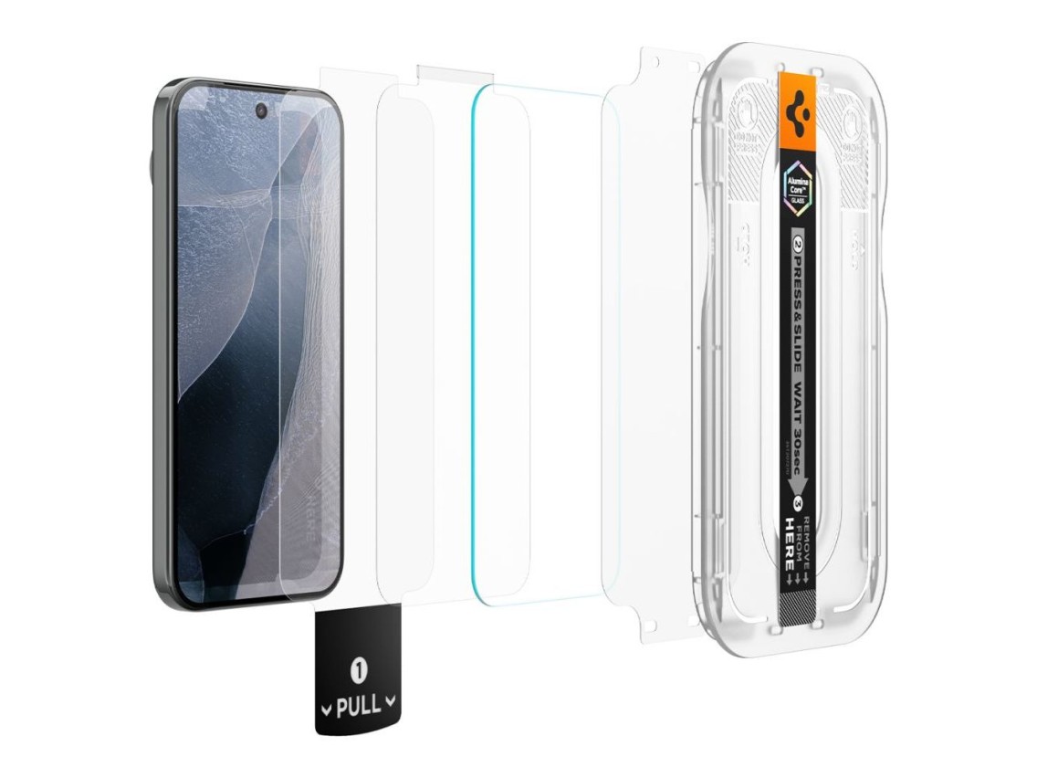 Spigen Glas.tR EZ Fit Pro 2-Pack Tempered Glass Screen Protector for Google Pixel 11 / 11 Pro