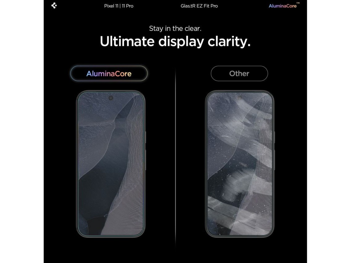 Spigen Glas.tR EZ Fit Pro 2-Pack Tempered Glass Screen Protector for Google Pixel 11 / 11 Pro