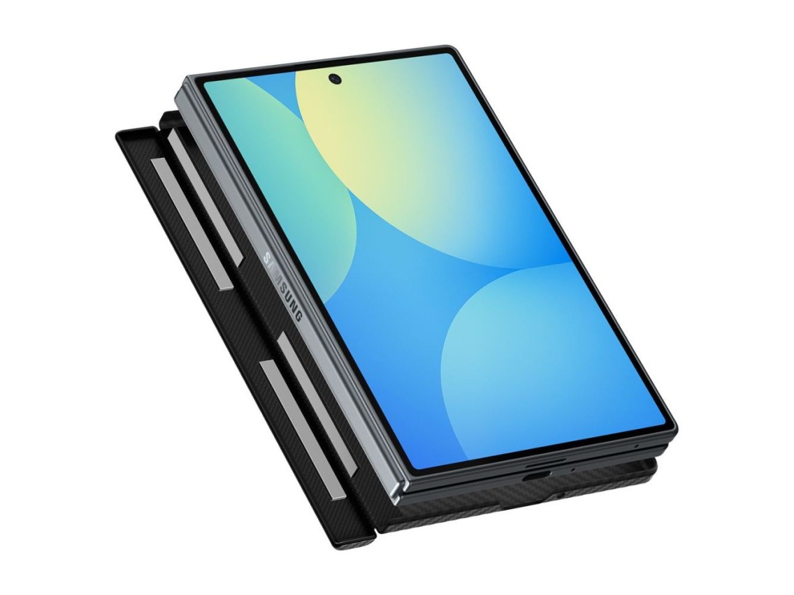 Capa Spigen AirSkin Aramid MagFit MagSafe para Samsung Galaxy Z Fold 8 - Preta