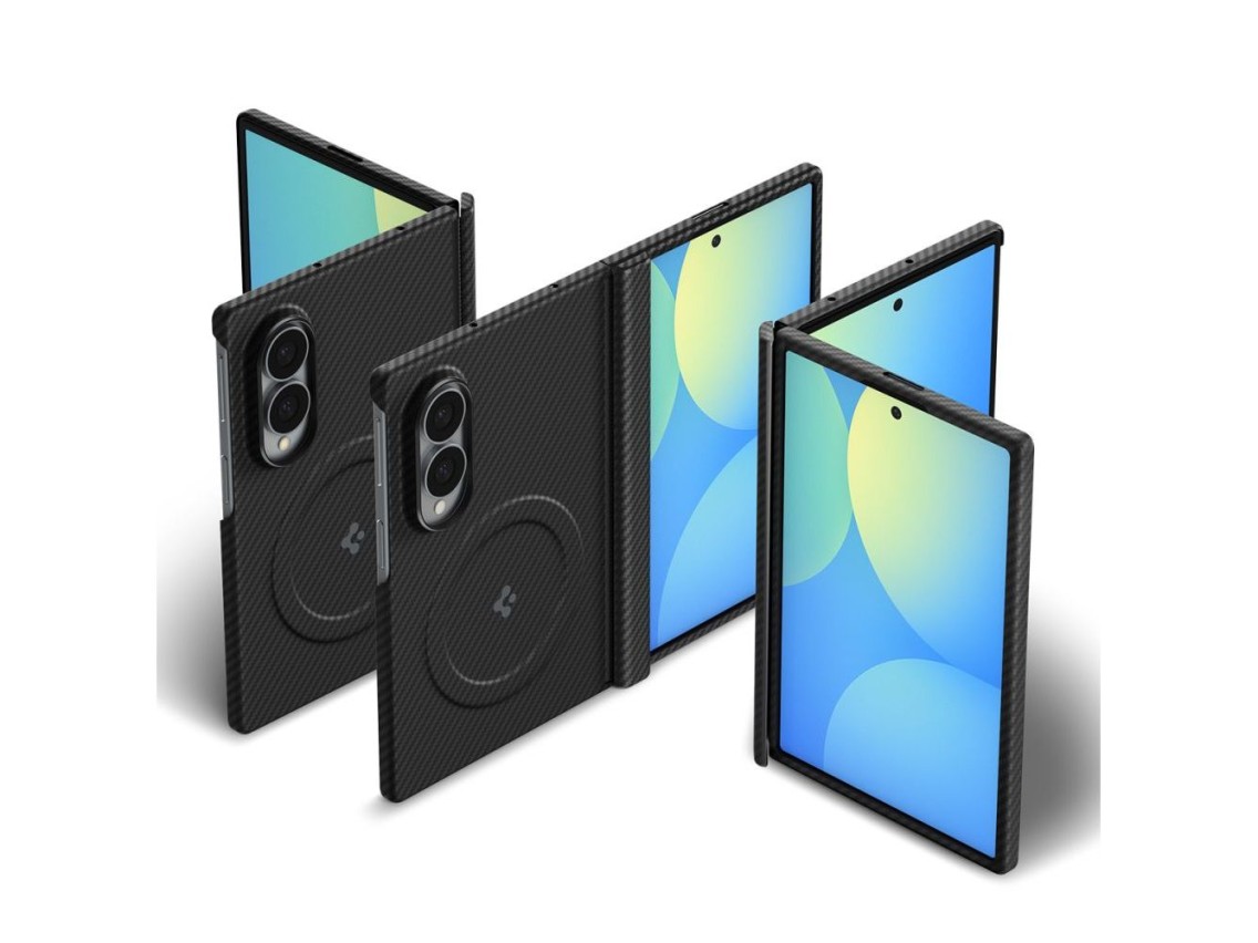 Capa Spigen AirSkin Aramid MagFit MagSafe para Samsung Galaxy Z Fold 8 - Preta
