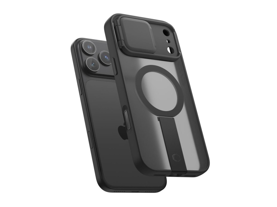 Capa Tech-Protect Kevlar Aura MagSafe para iPhone 18 Pro Max / 17 Pro Max - Preto Fosco