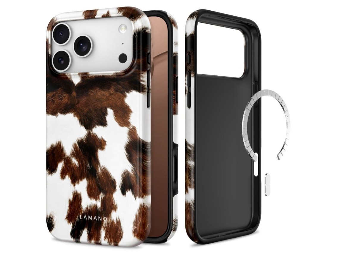 Funda Tech-Protect Lamano MagSafe para iPhone 18 Pro Max / 17 Pro - marrón y blanco