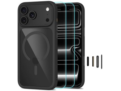 Tech-Protect MagOne CC MagSafe Case + Pel�cula de Vidro Temperado (2 unidades) para iPhone 18 Pro / 