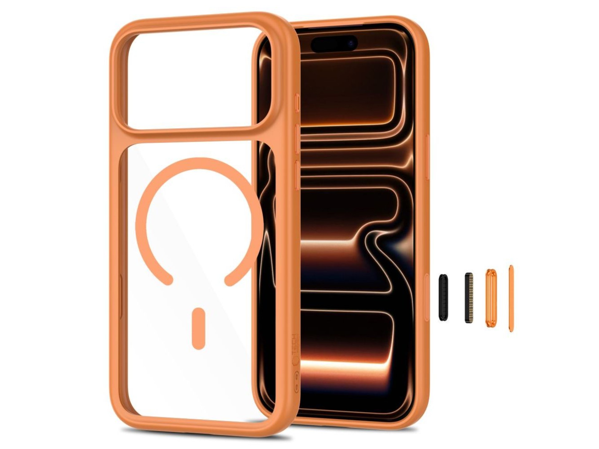 Funda Tech-Protect MagOne CC MagSafe + cristal templado (paquete de 2) para iPhone 18 Pro / 17 Pro -