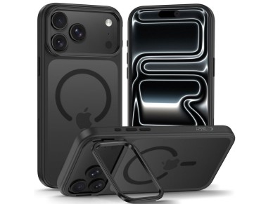 Capa Tech-Protect MagStand MagSafe CC para iPhone 18 Pro Max / 17 Pro Max - Preto Fosco