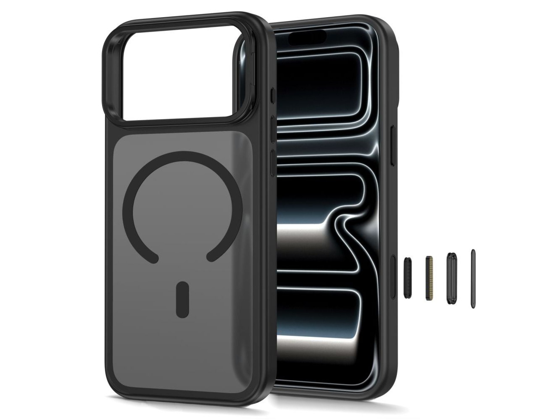 Funda Tech-Protect MagStand MagSafe CC para iPhone 18 Pro / 17 Pro - Negro mate