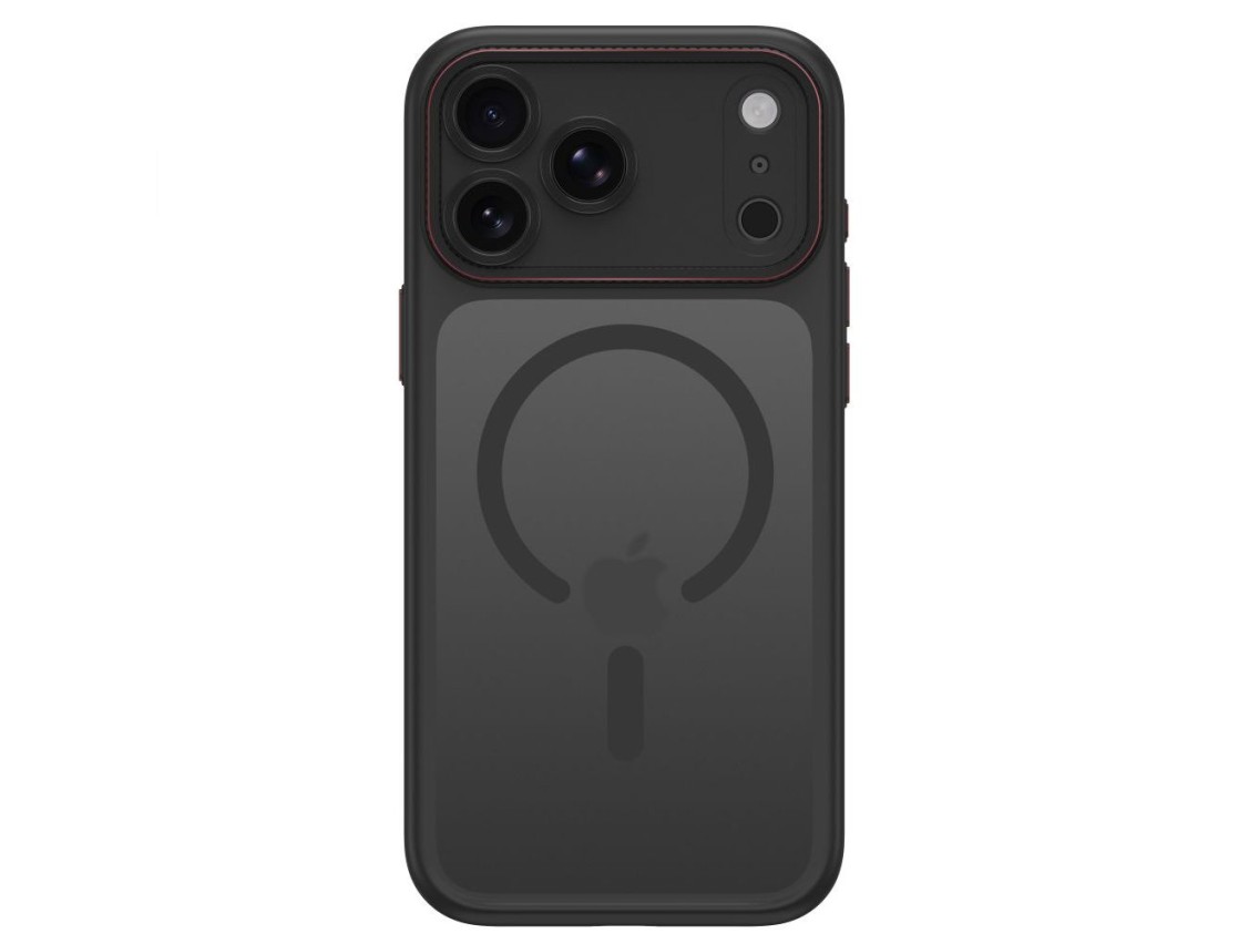 Funda Tech-Protect MagCam MagSafe para iPhone 18 Pro / 17 Pro - Negro mate y rojo