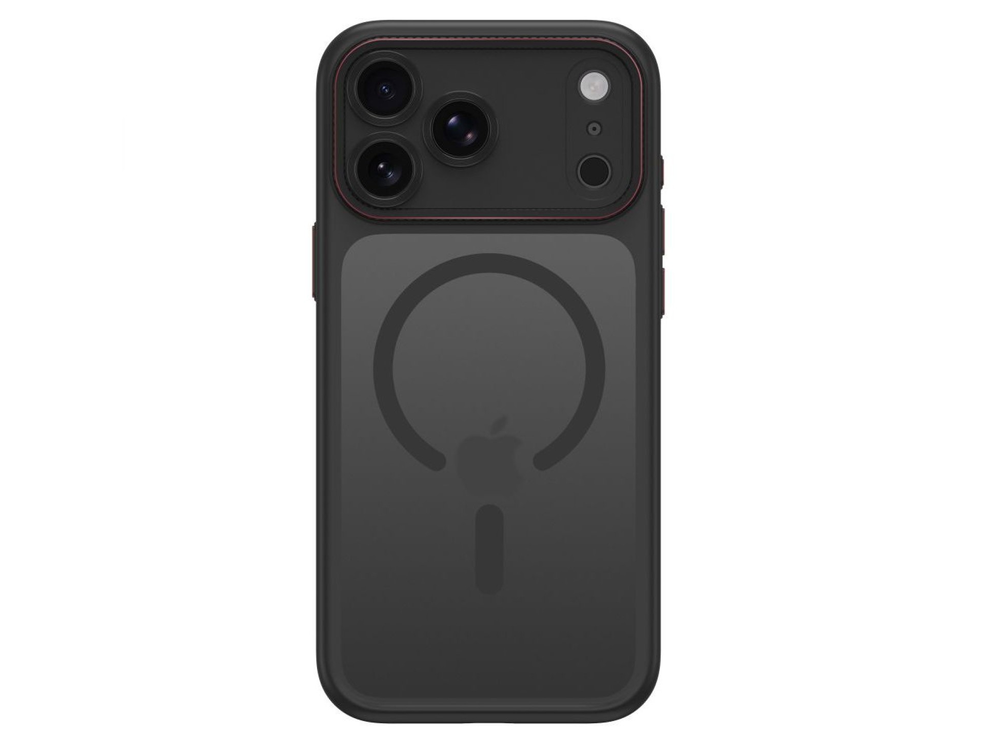 Funda Tech-Protect MagCam MagSafe para iPhone 18 Pro / 17 Pro - Negro mate y rojo