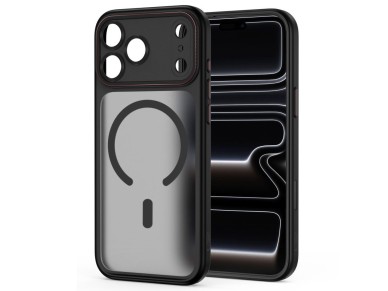 Tech-Protect MagCam MagSafe Case for iPhone 18 Pro / 17 Pro - Matte Black and Red