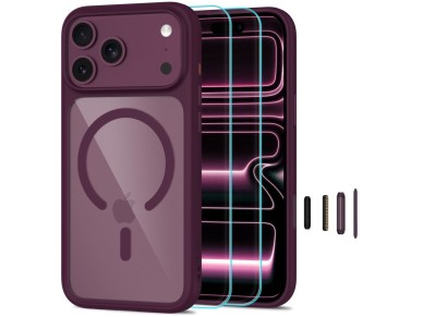 Tech-Protect MagOne CC MagSafe Case + Tempered Glass 2-Pack for iPhone 18 Pro Max / 17 Pro Max - Cle Tech-Protect MagOne CC MagSafe Case + Tempered Glass 2-Pack for iPhone 18 Pro Max / 17 Pro Max - Cle