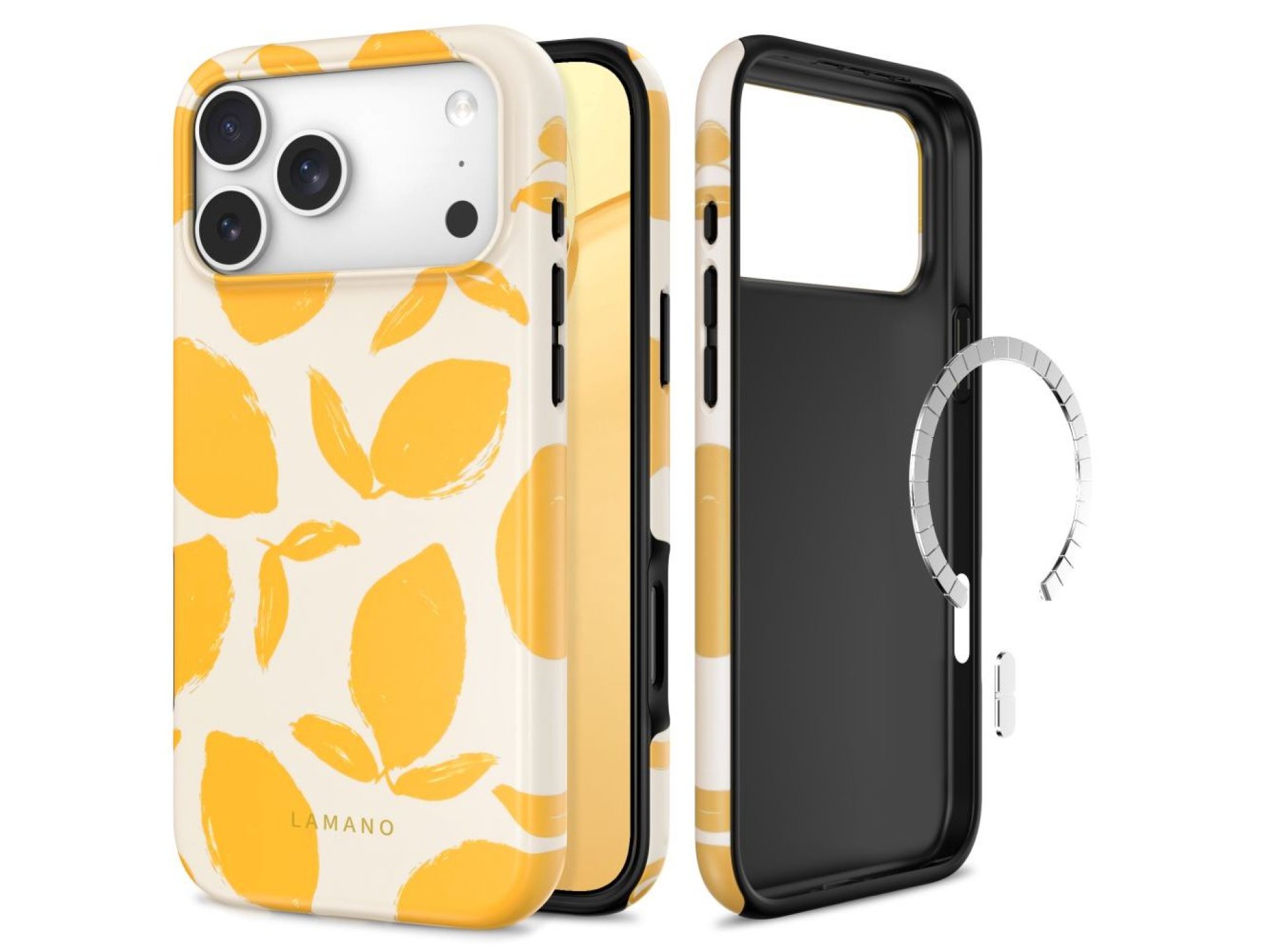 Tech-Protect Lamano MagSafe Case for iPhone 18 Pro Max / 17 Pro Max - Yellow and White