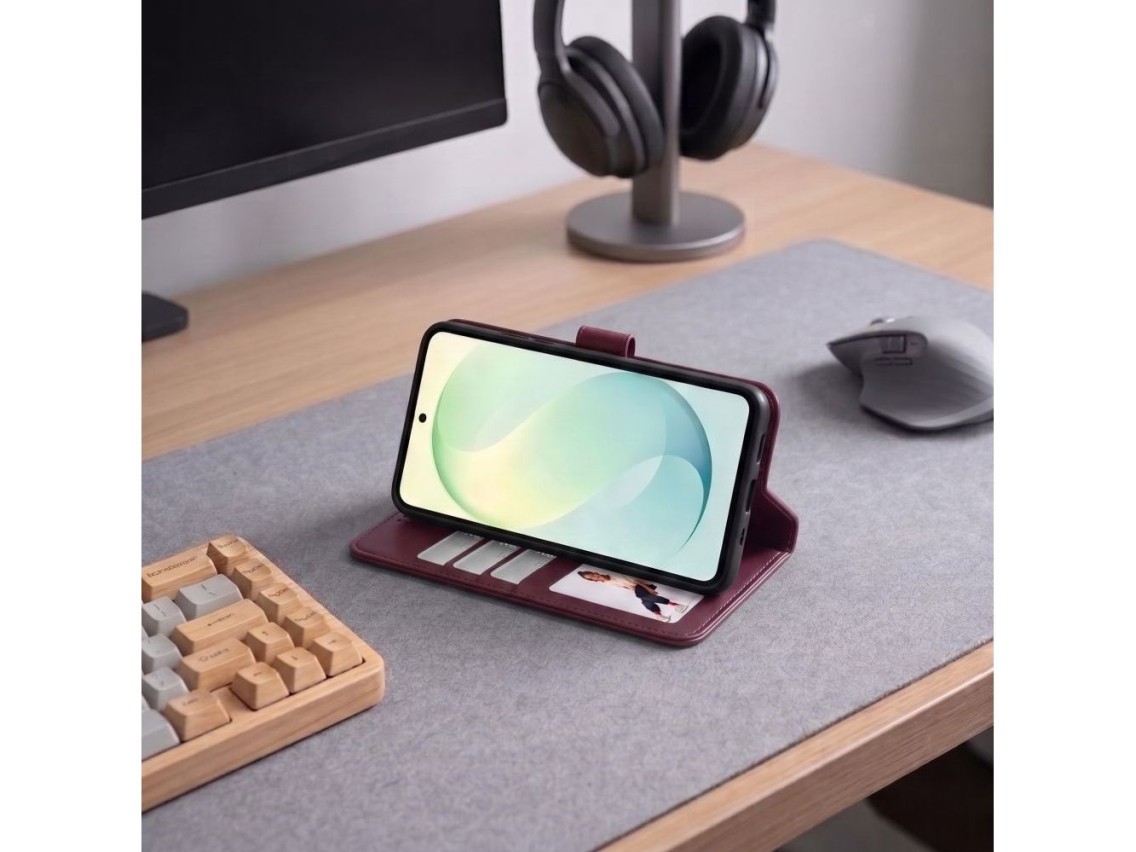 Capa carteira Tech-Protect para Samsung Galaxy S26 FE - Bordô