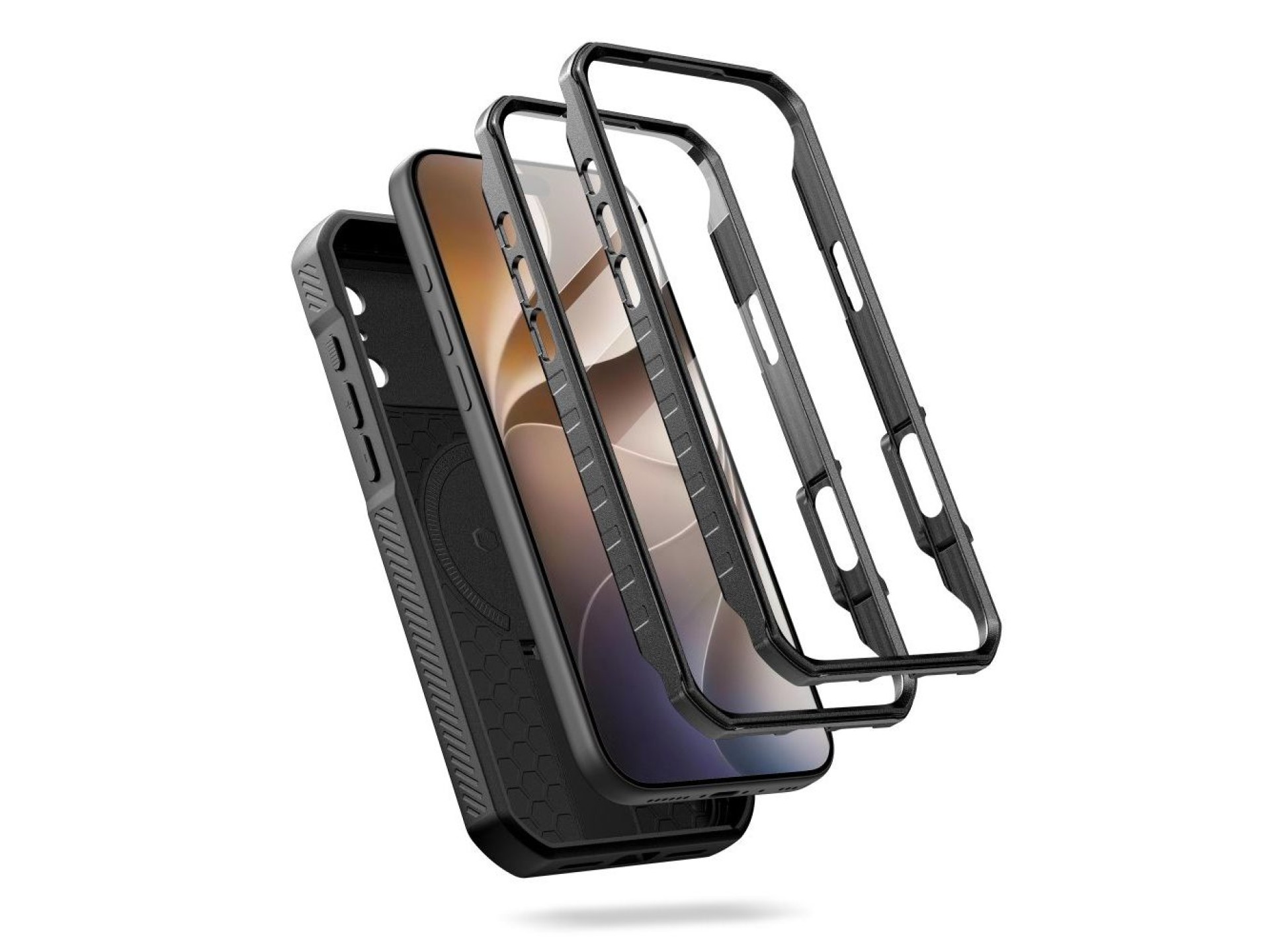Capa Tech-Protect Kevlar MagSafe (2 unidades) para iPhone 18 Pro Max / 7 Pro Max - Preta