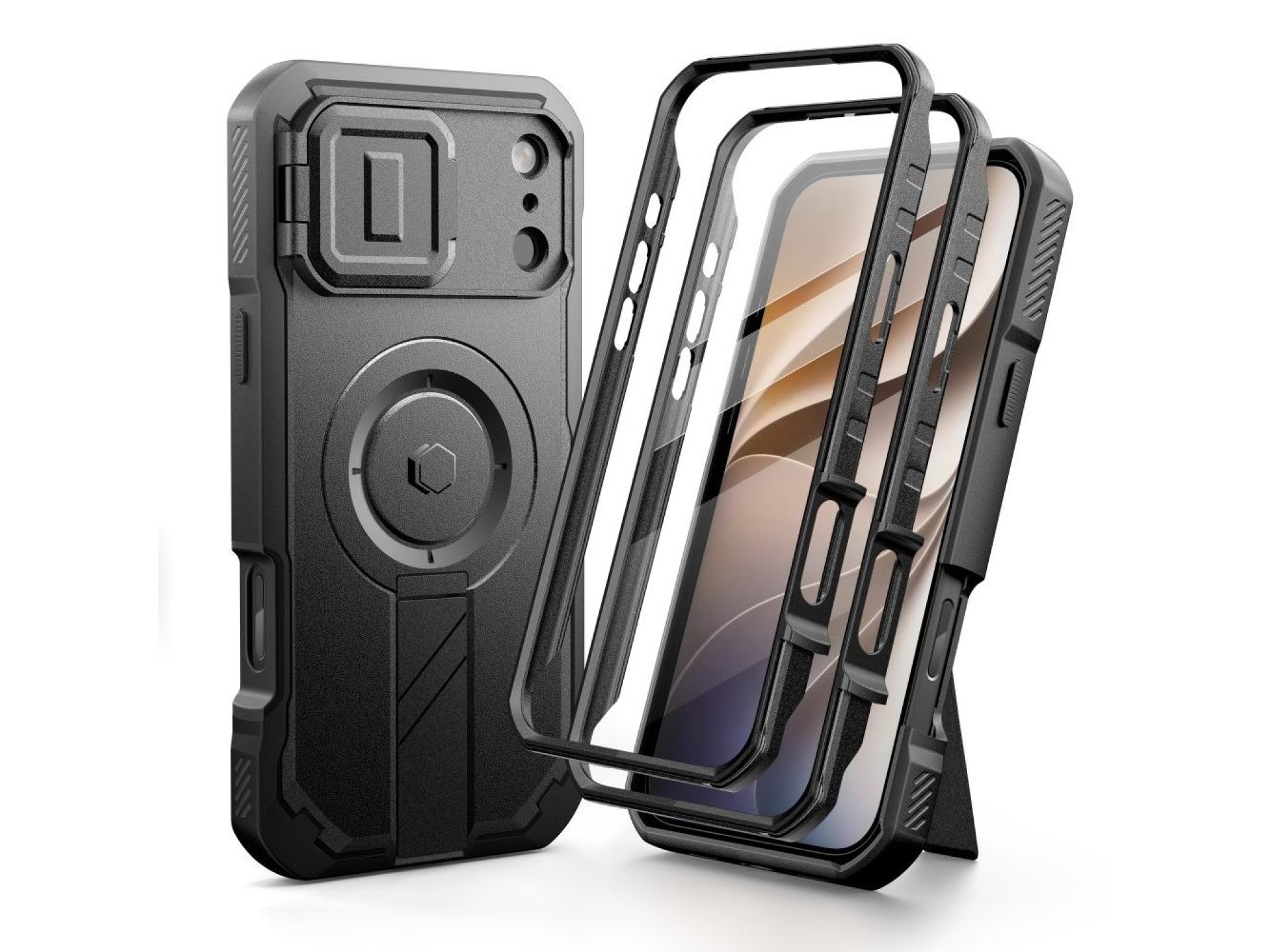 Capa Tech-Protect Kevlar MagSafe (2 unidades) para iPhone 18 Pro Max / 7 Pro Max - Preta