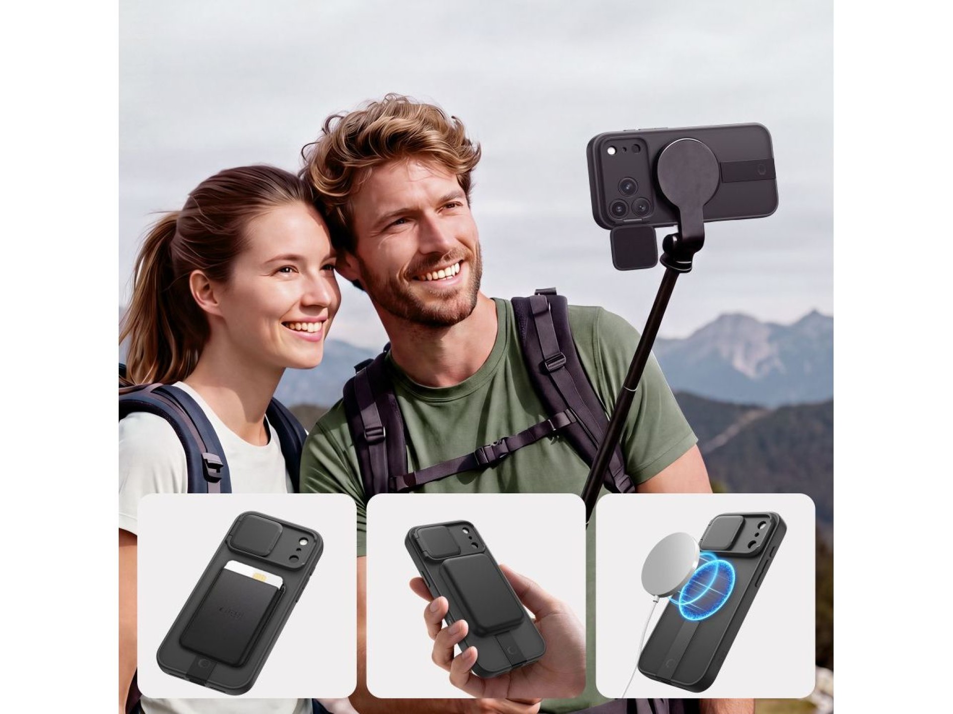 Tech-Protect Kevlar Aura MagSafe Case for iPhone 18 Pro / 17 Pro - Matte Black