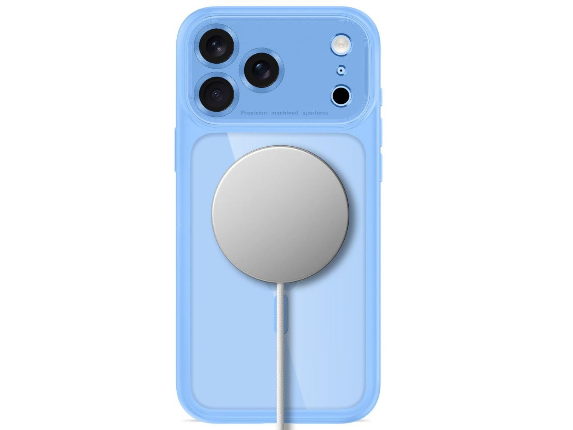 Capa Tech-Protect MagPeak MagSafe CC para iPhone 18 Pro / 17 Pro - Azul Transparente
