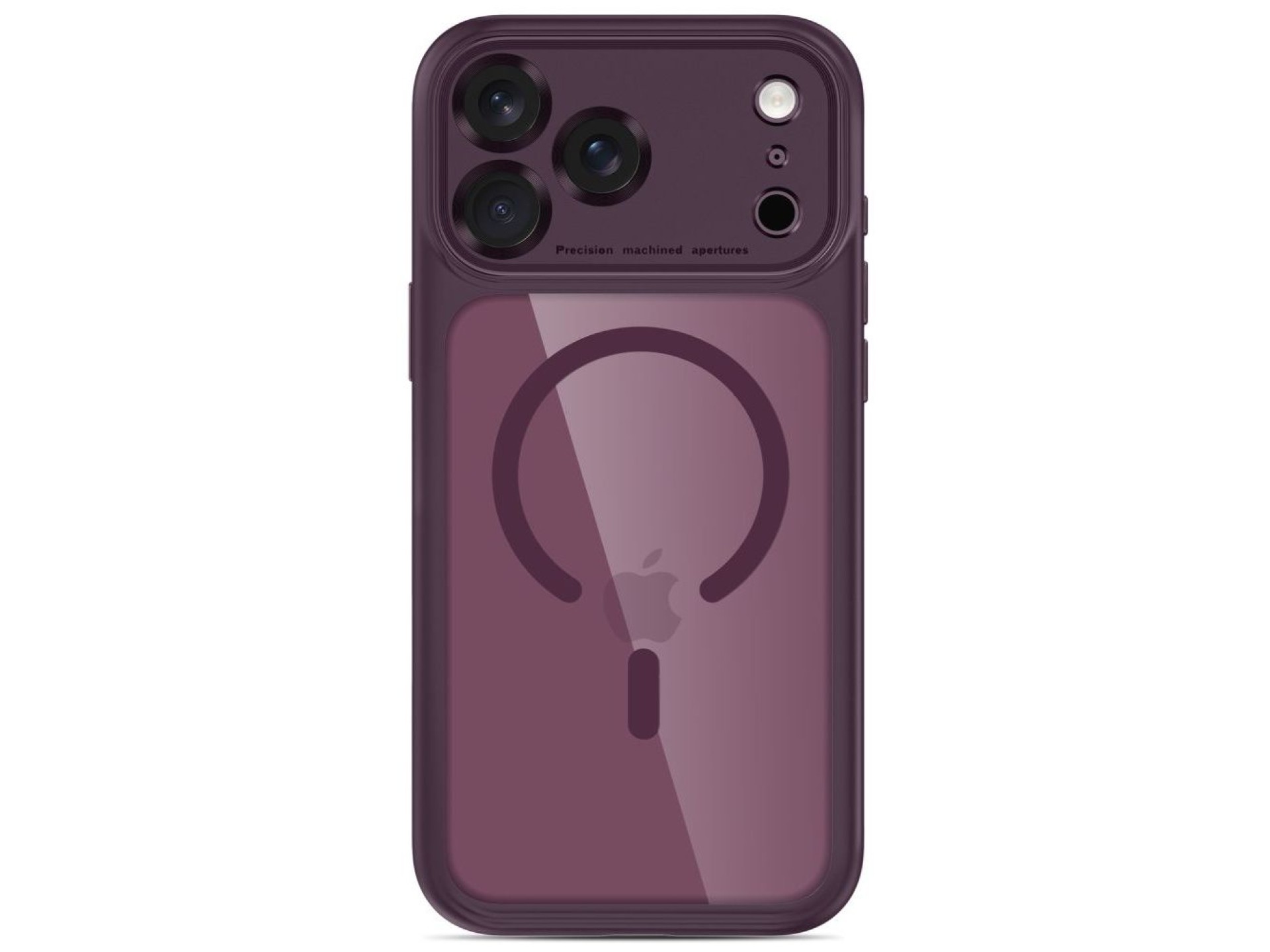 Tech-Protect MagPeak MagSafe CC Case for iPhone 18 Pro Max / 17 Pro Max - Clear Burgundy