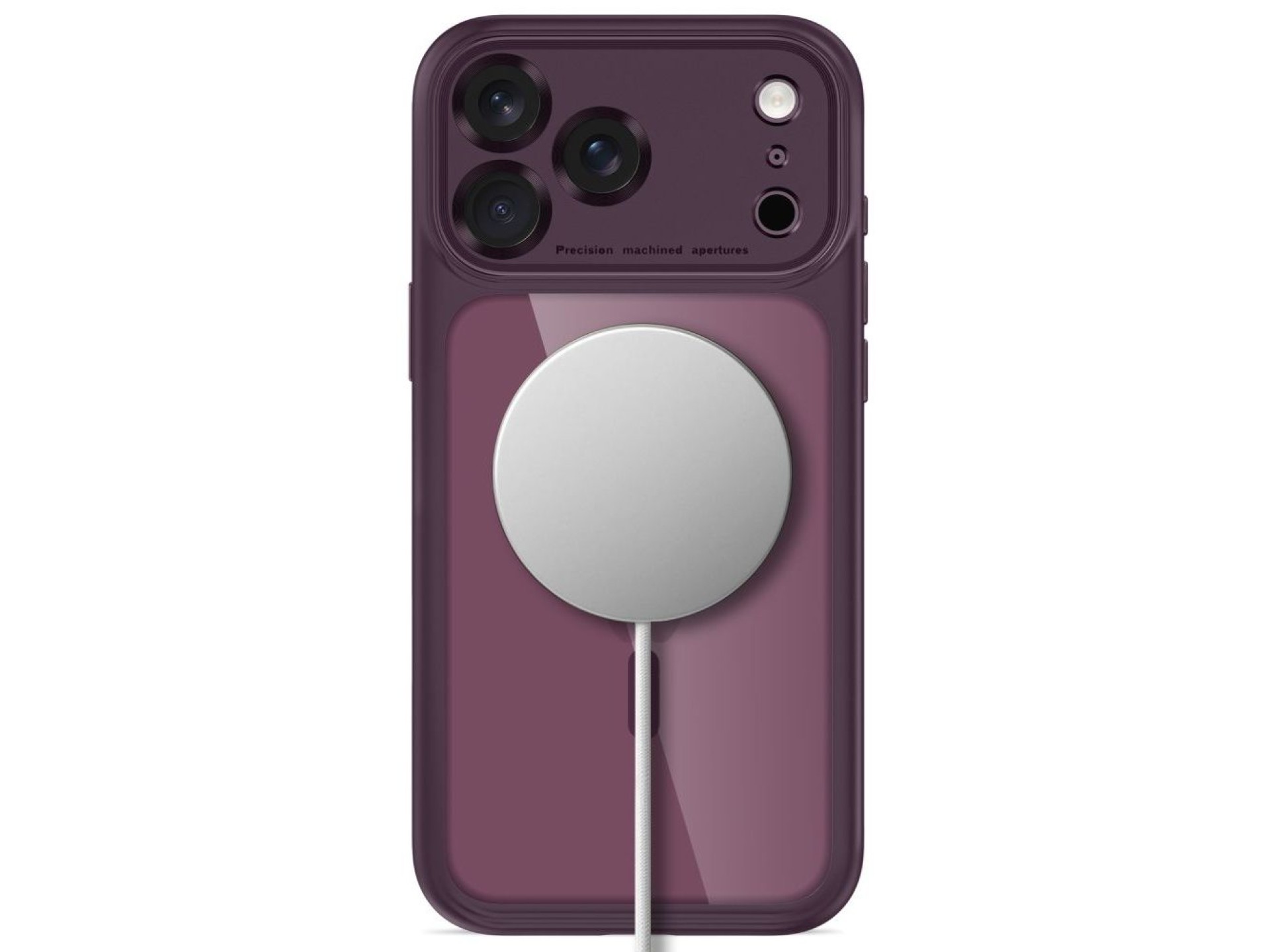 Tech-Protect MagPeak MagSafe CC Case for iPhone 18 Pro Max / 17 Pro Max - Clear Burgundy