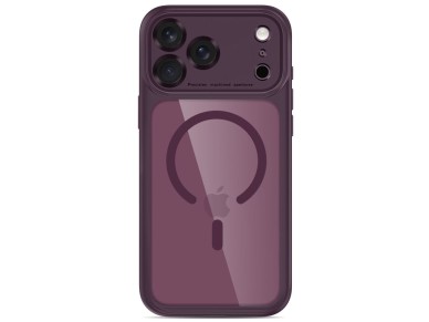 Tech-Protect MagPeak MagSafe CC Case for iPhone 18 Pro Max / 17 Pro Max - Clear Burgundy Tech-Protect MagPeak MagSafe CC Case for iPhone 18 Pro Max / 17 Pro Max - Clear Burgundy