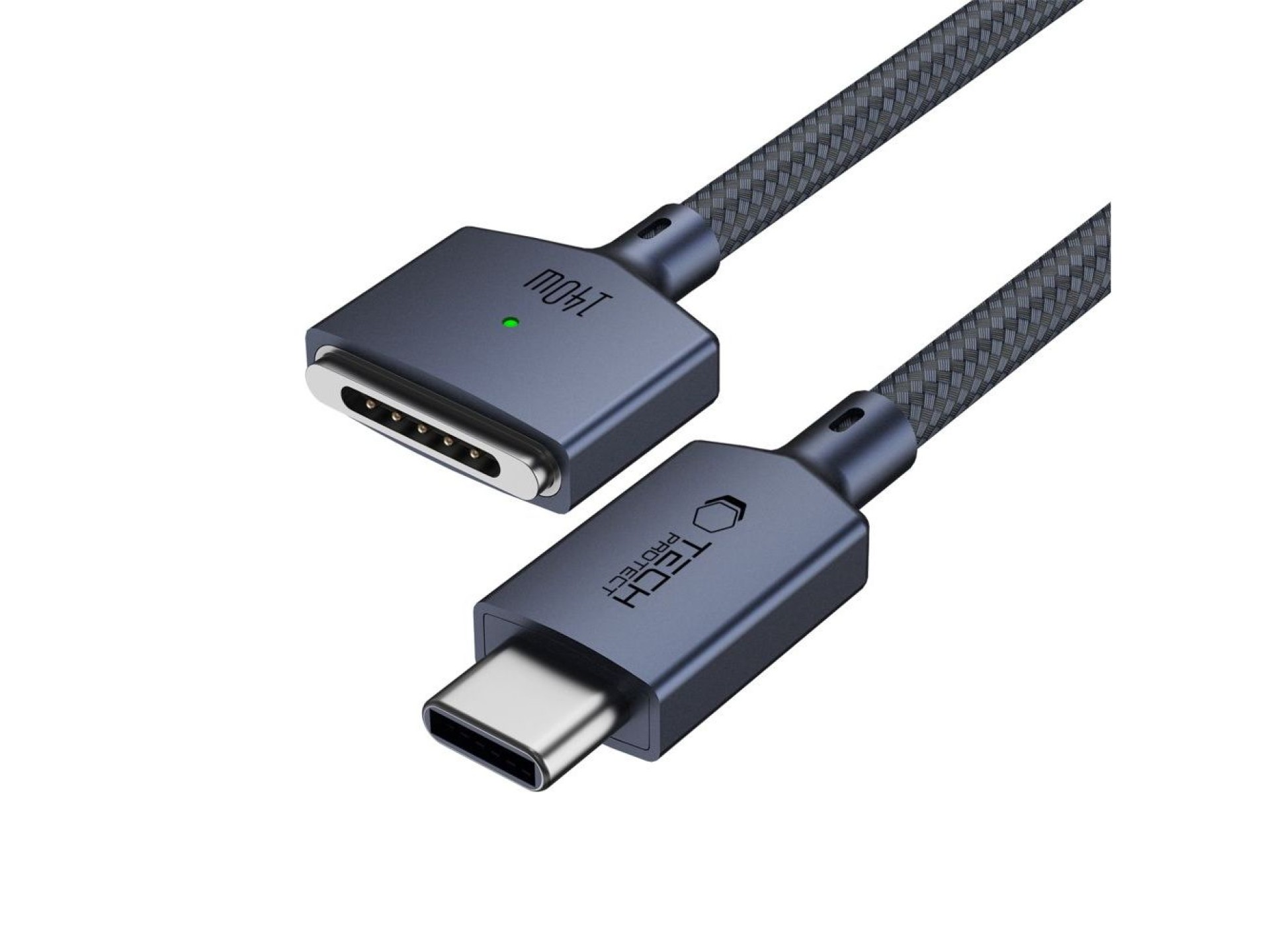 Cabo Tech-Protect MMC01 Ultraboost USB-C / MagSafe 3 140W 300cm para MacBook - Azul Marinho