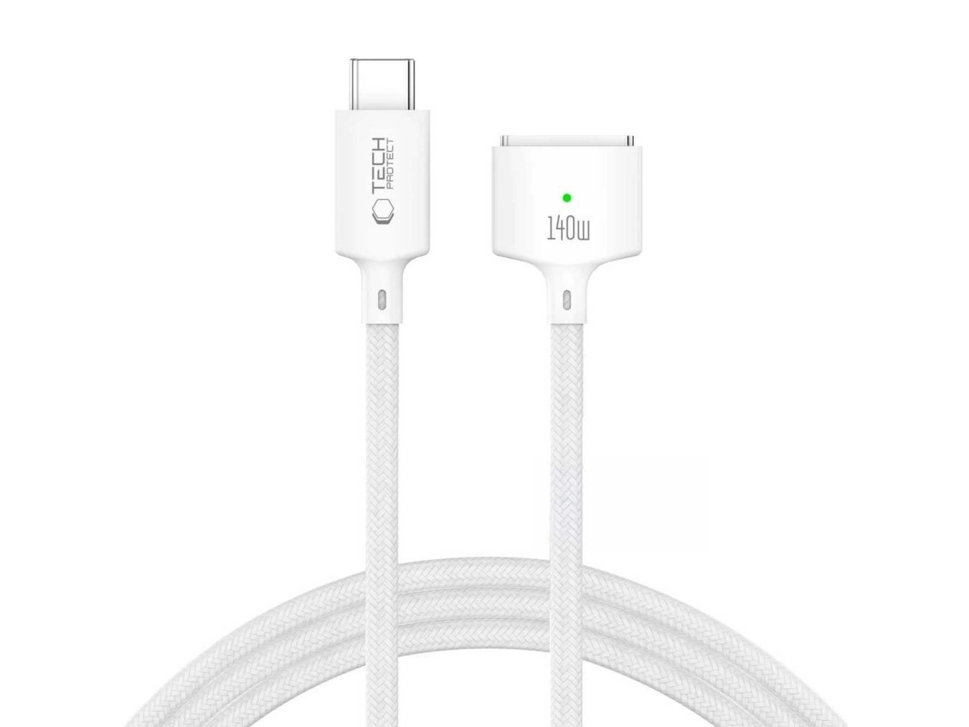 Cabo Tech-Protect MMC01 Ultraboost USB-C / MagSafe 3 140W 300cm para MacBook - Branco