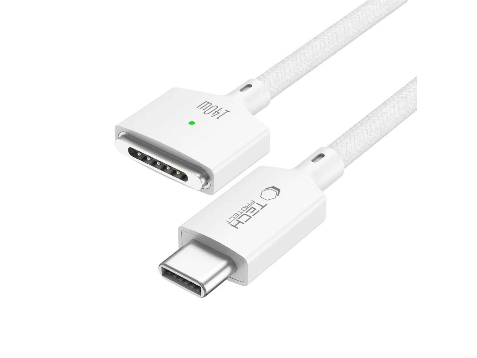 Cabo Tech-Protect MMC01 Ultraboost USB-C / MagSafe 3 140W 300cm para MacBook - Branco