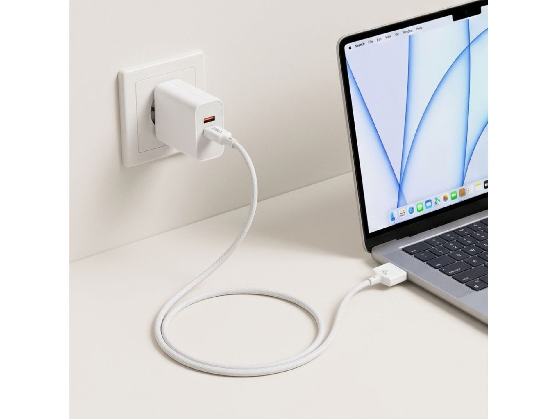 Cabo Tech-Protect MMC01 Ultraboost USB-C / MagSafe 3 140W 300cm para MacBook - Branco