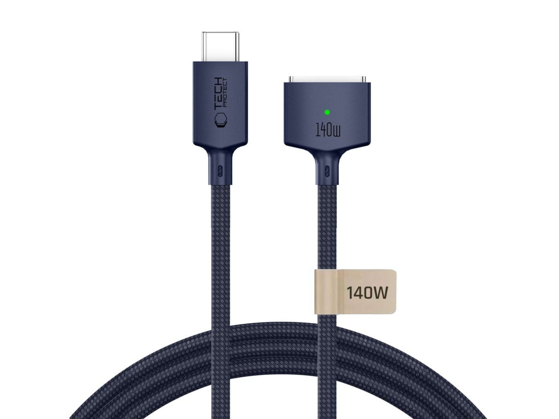 Cabo Tech-Protect MMC01 Ultraboost USB-C / MagSafe 3 140W 300cm para MacBook - Azul Marinho