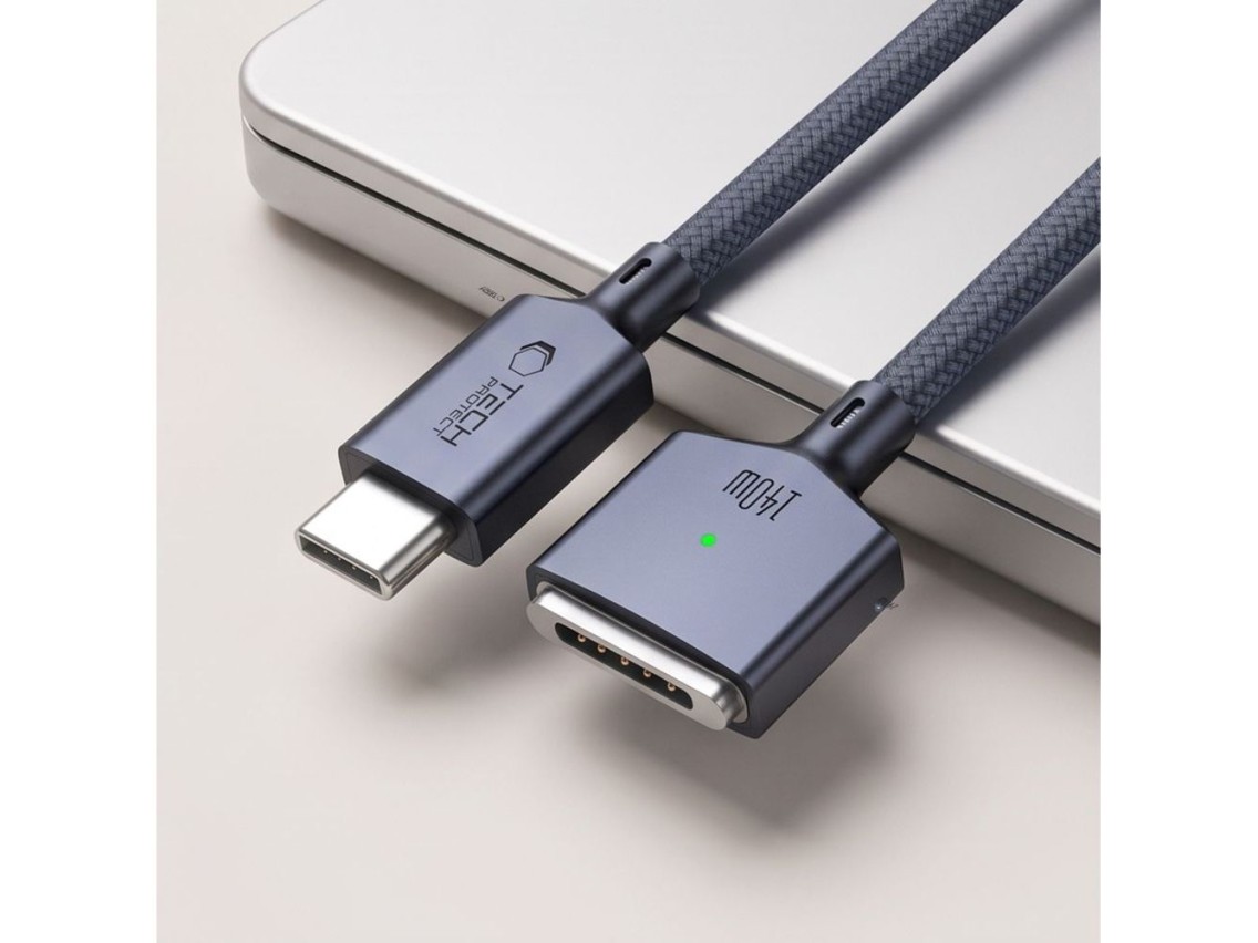 Tech-Protect MMC01 Ultraboost USB-C / MagSafe 3 140W 300cm Cable for MacBook - Navy Blue