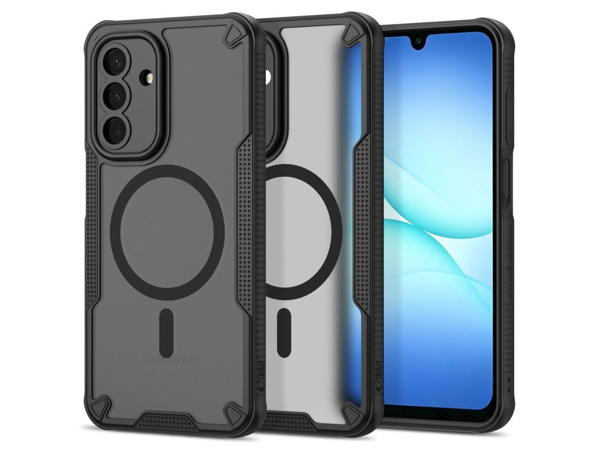 Funda protectora resistente Tech-Protect MagSafe para Samsung Galaxy A17 / A18 / A26 4G / 5G - Negro