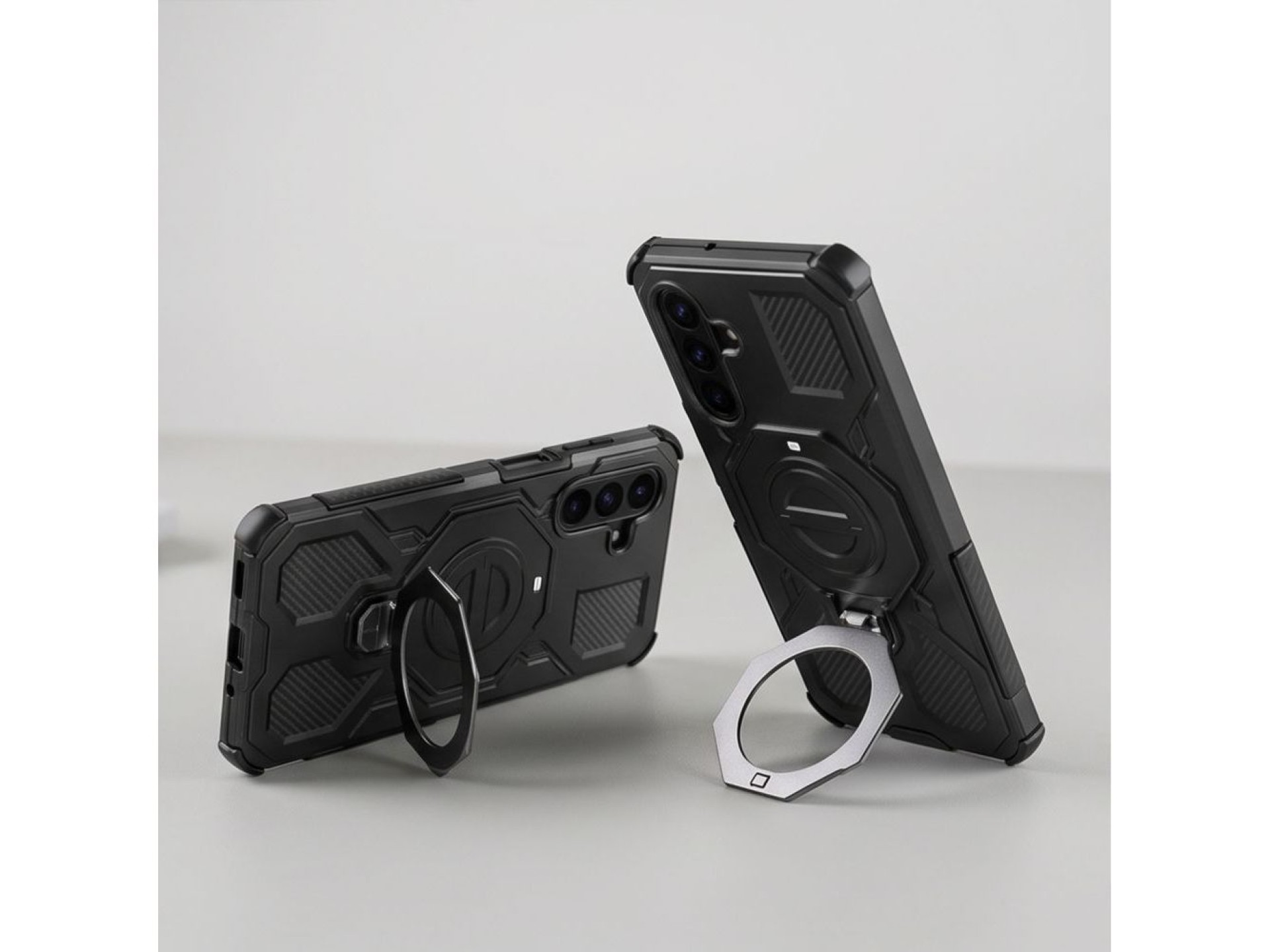 Tech-Protect TacticStand MagSafe Case for Samsung Galaxy A17 / A18 4G / 5G - Matte Black